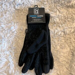 Men’s thermal golf gloves size M-L black w/nonslip silicone grip palms
